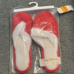 Baby Mates Red Quilted Slippers